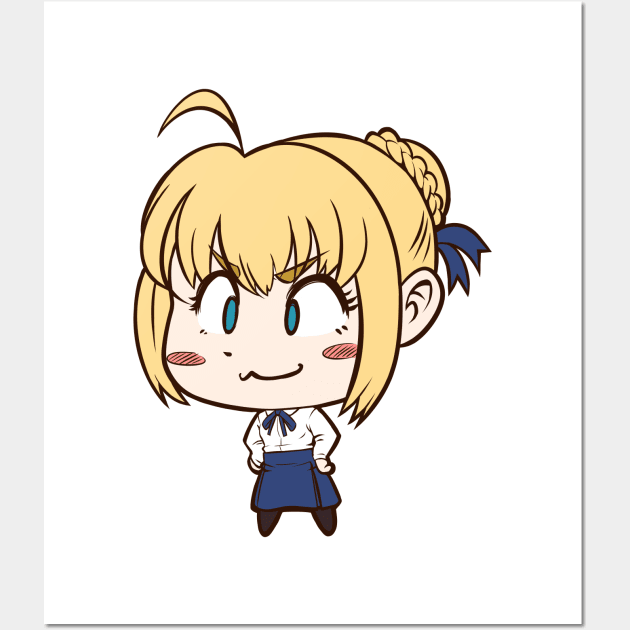 Saber-Chibi Wall Art by stormjang